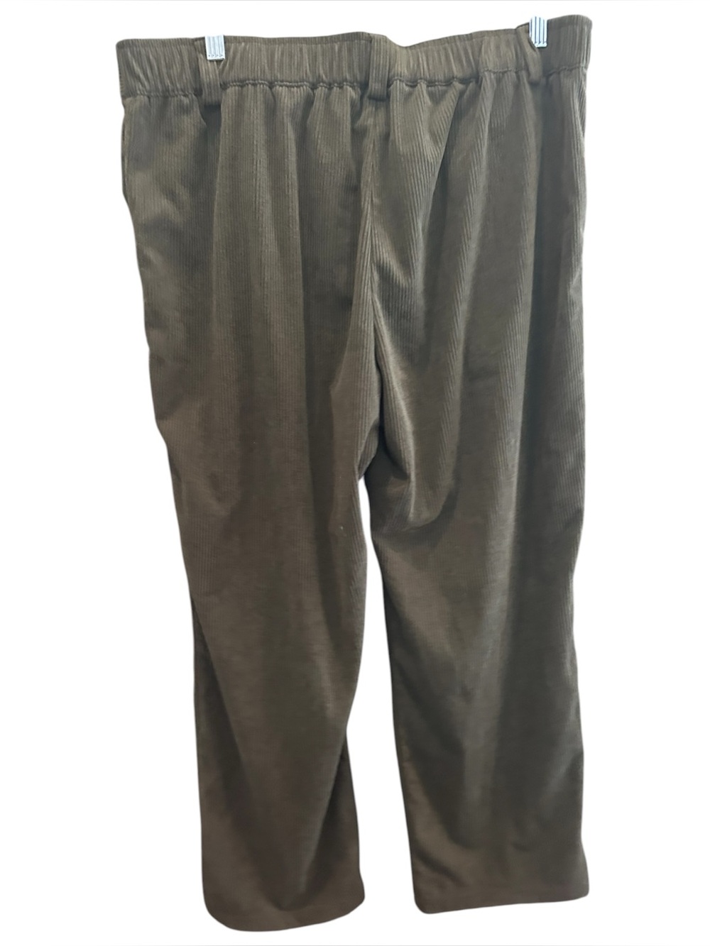 Halara AuraCord™ Olive Green High-Waisted Corduroy Pleated Wide Leg Pants   XL - Picture 3 of 12